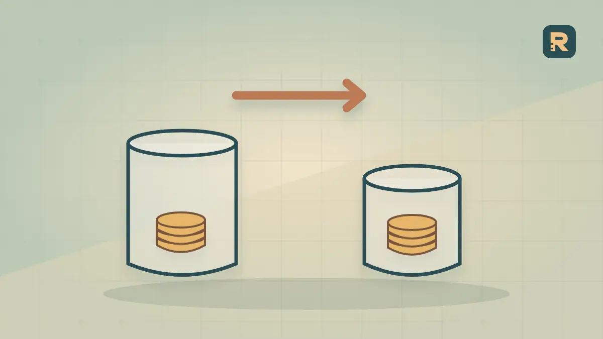 A shared coin stream enters two differently sized measuring vessels, illustrating monetized and total reporting denominators.