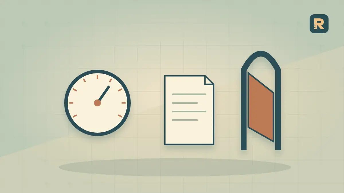 A session dial and a separate paper revenue ledger face a gated route, illustrating different network entry measures.