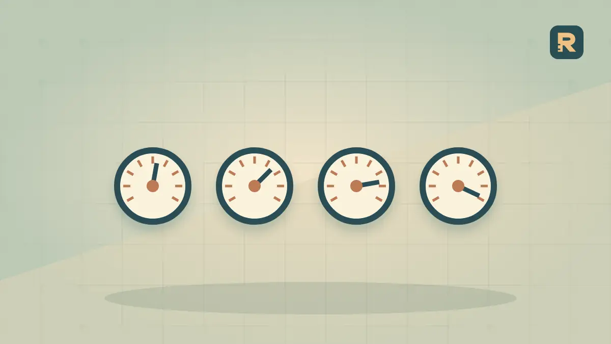 Four different measuring instruments stand on a shared platform, representing distinct ad-network entry units.